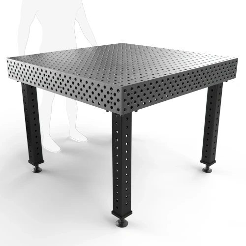 BuildPro 4' x 4' ALPHA 5/8 Welding Table, Nitrided Finish, Heavy-Duty Legs, Table Surface Height 36.5" (TA5-4848Q-A1)