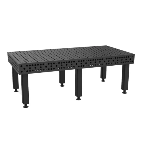 BuildPro ALPHA 28 2.4 x 1.2 M Welding Table, Height-Adjustable Legs with Casters and Locking Brakes, Table Surface Height 750-950 mm (T28-2412XQ-C1)