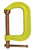 Drop Forged C-Clamp, 12 In. Capacity, 6-1/4 In. Throat Depth, Hi-Vis Yellow Frame with Copper Plated Spindle