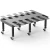 BuildPro 8' x 4' ALPHA 5/8 Welding Table, Nitrided Finish, Height-Adjustable Legs with Casters and Locking Brakes, Table Surface Height 33-43" (TA5-9648Q-C1)