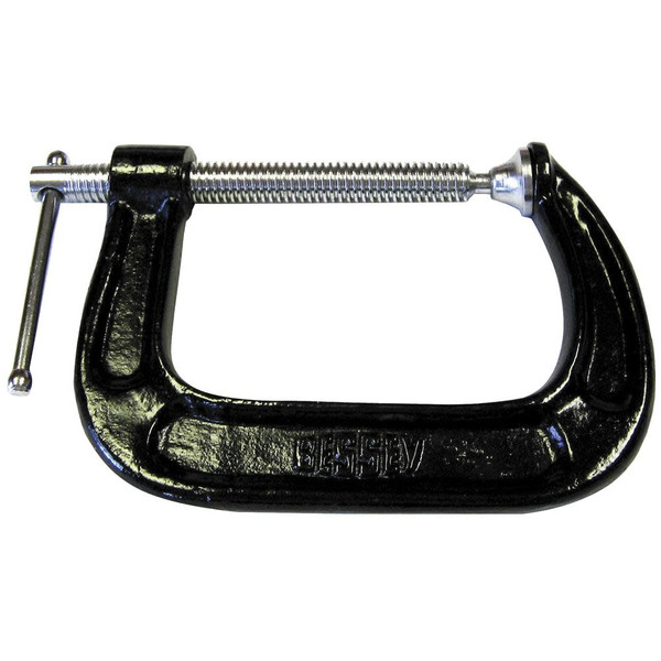 Malleable cast C-clamp, 5 in. opening 3-1/4 in. throat - 1200 lb load limit