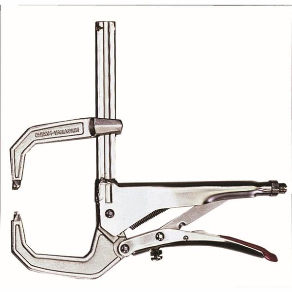 4-1/2 Inch Capacity, 3 Inch Throat Deep Reach Locking Jaw Pliers with 1-5/8 Inch Step-Over Capability