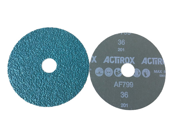 VSM Ceramic AF799 Actirox Resin Fiber Disc 4-1/2" x 7/8" 36 Grit