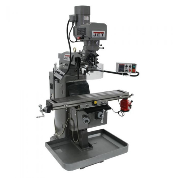 JET JTM-949EVS Mill With 3-Axis Acu-Rite 200S DRO (Knee) With X, Y and Z-Axis Powerfeeds