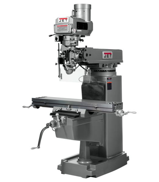 Jet JTM-1050 Mill With 3-Axis ACU-RITE 200S DRO (Knee) With X-Axis Powerfeed