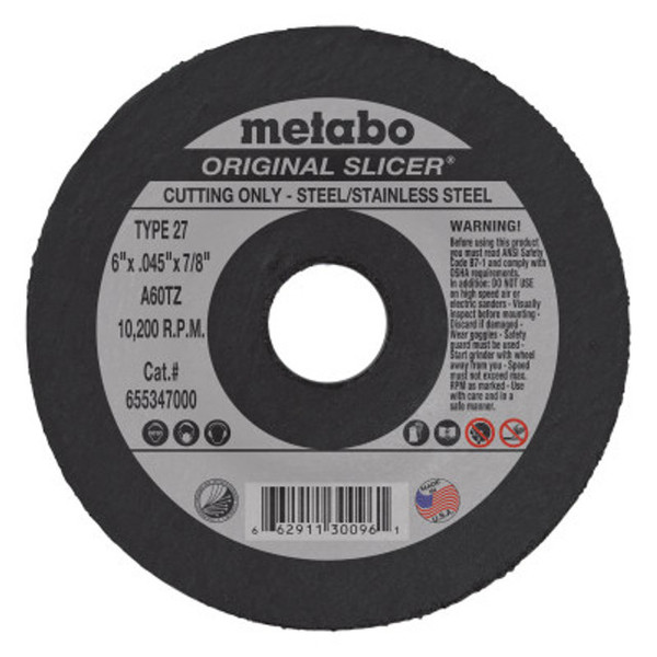 Metabo 6" x .045" x 7/8" T27 - A60TZ Original Slicer 655347000