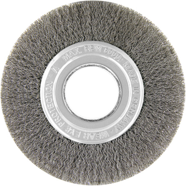 6" x .014" x 2" Crimped Wire Wheel Brush (Steel) | Lessmann 344172