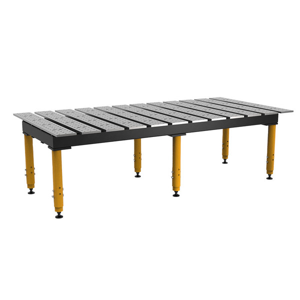 BuildPro 8' x 4' Slotted Welding Table, Standard Finish, Adjustable Heavy-Duty Legs  TMR59446