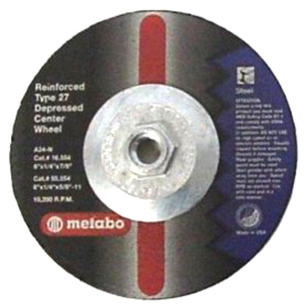 Metabo Long Life 4.5" x 1/4" x 5/8"-11 A24R T27 Grinding Wheel 655307000