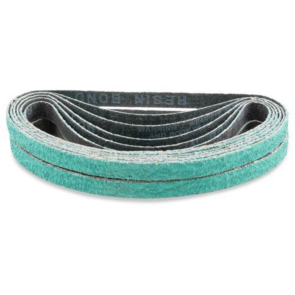 3/4 X 20 1/2 INCH PREMIUM ZIRCONIA AIR FILE SANDING BELTS, 10 PACK