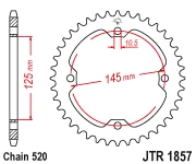 SPROCKET YFM350 YFZ450 YFM700 45