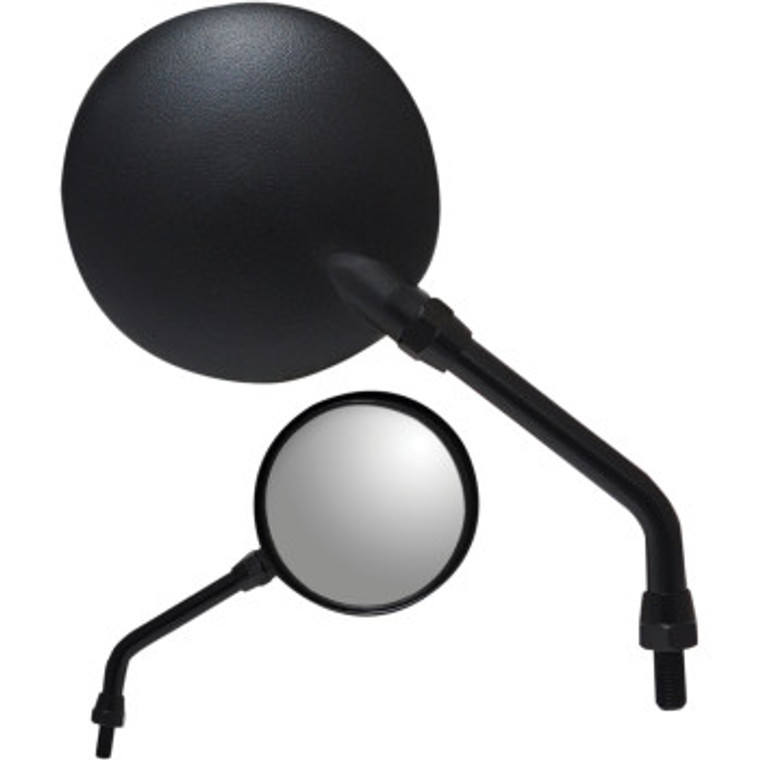 MIRROR PU ROUND BLACK