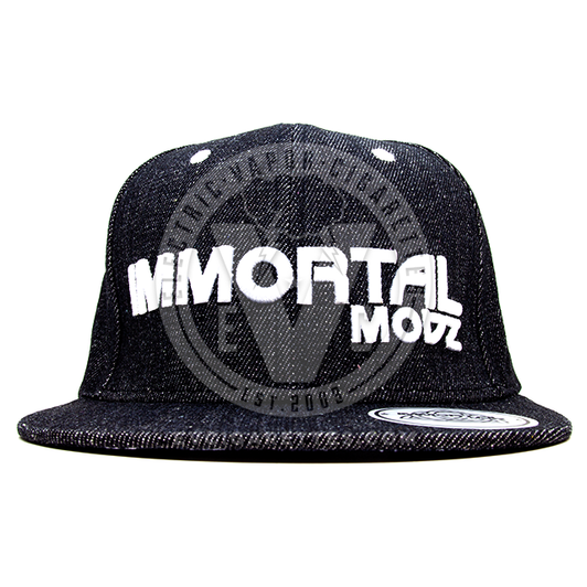 Immortal Modz Denim Snapback Hat by Immortal Modz Immortal Modz Denim Snapback Hat by Immortal Modz