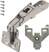 Blum 71T6550 Wide Angled Hinge 170 Degree, FACE Frame Application, Full Overlay with 0mm Face Frame Plate 175L6600.22 (2 - Sets)