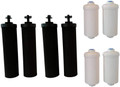 4 Black Berkey and 4 PF-2 fluoride filters