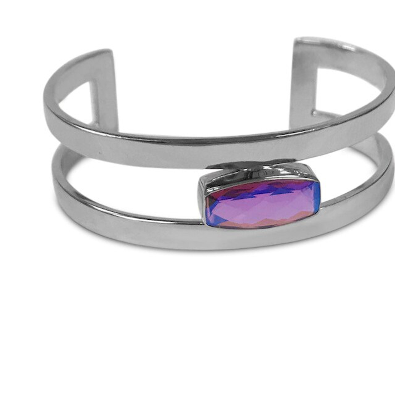 Rose Quartz Cuff Bracelet | Quartz Jewelry | Sterling Silver Cuff Bracelet
