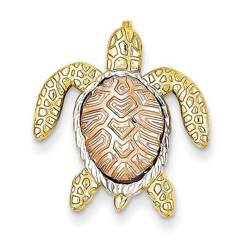 14k Gold Turtle Pendant Slide QGK4882