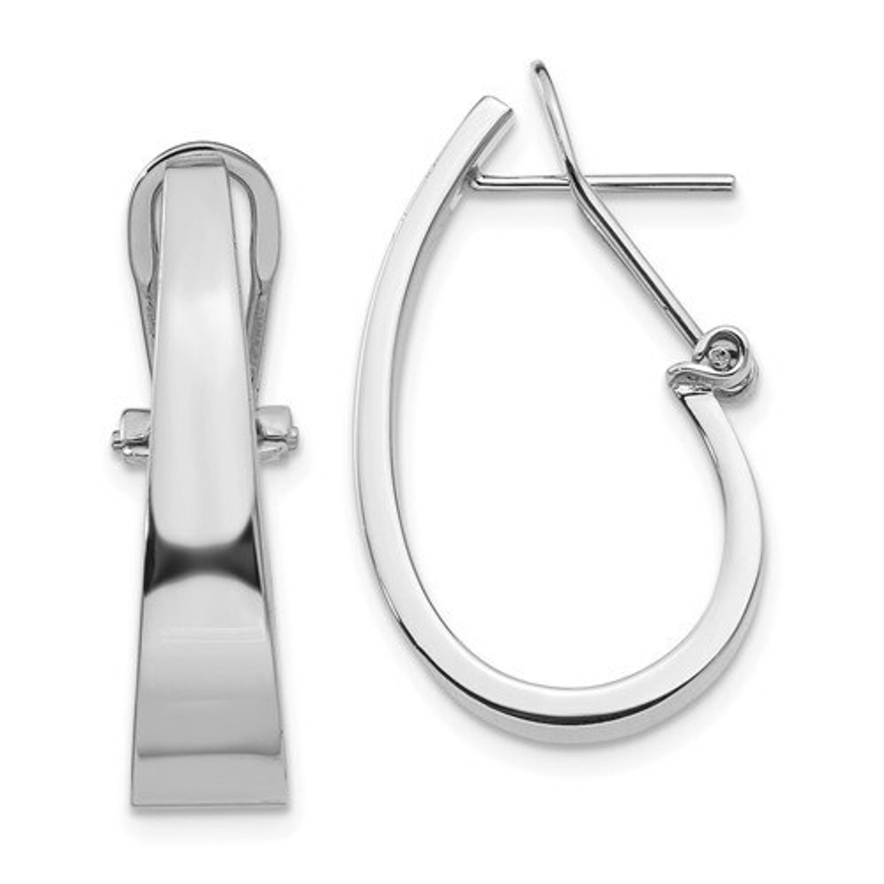 omega back hoop earrings