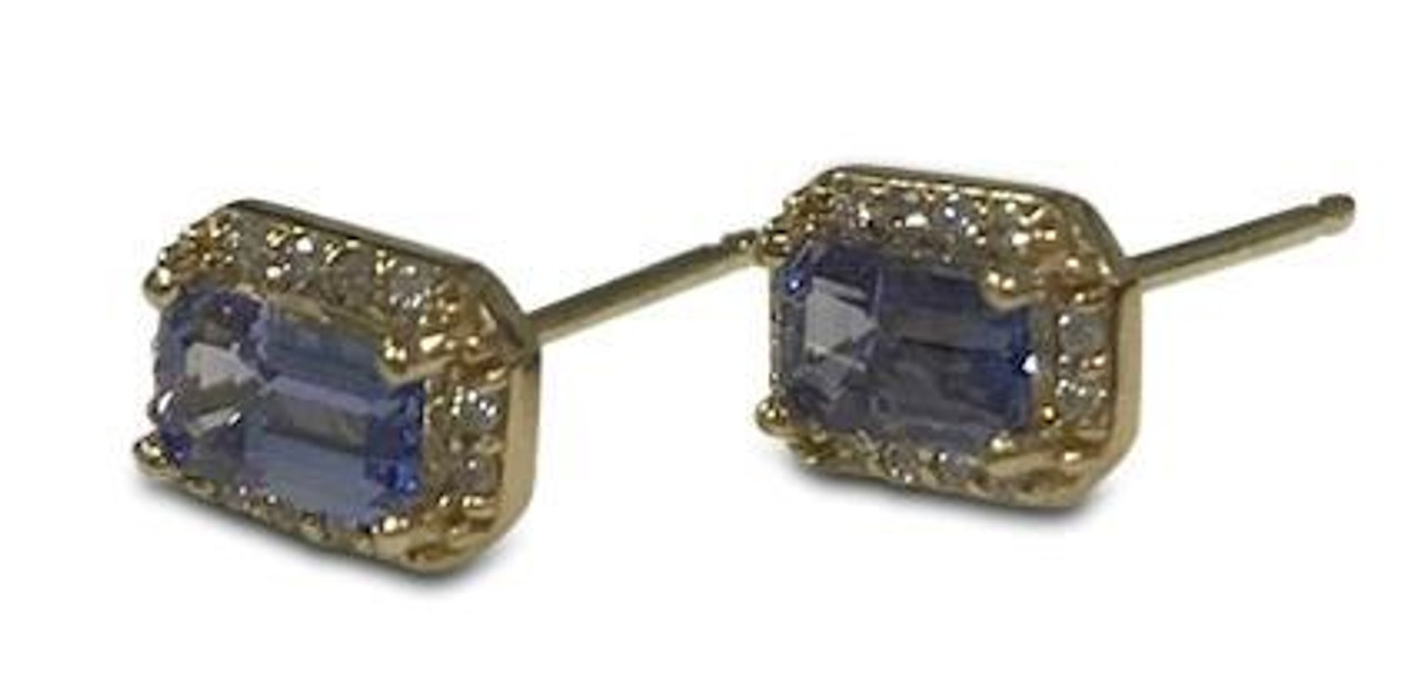 Neil Lane Couture Diamond & Tanzanite Earrings