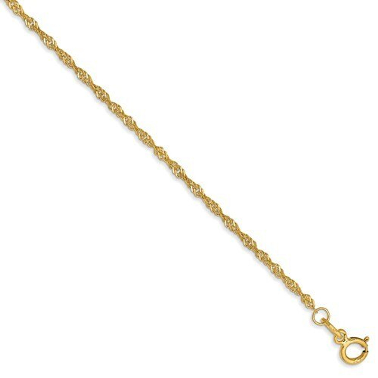 10 karat gold chino link bracelet 8 mm wide – Samiejewelers