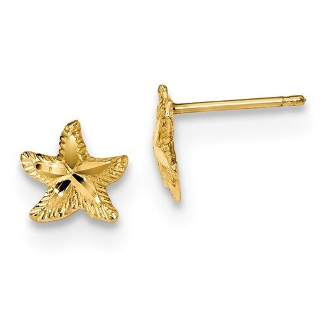 Buy 2pc 24K Gold Plated Earrings Stud Set, Earring Studs Gold, Stud Earrings,  Star Studs Set, Starfish, Studs With Loop for Charms, Gold Studs Online in  India - Etsy