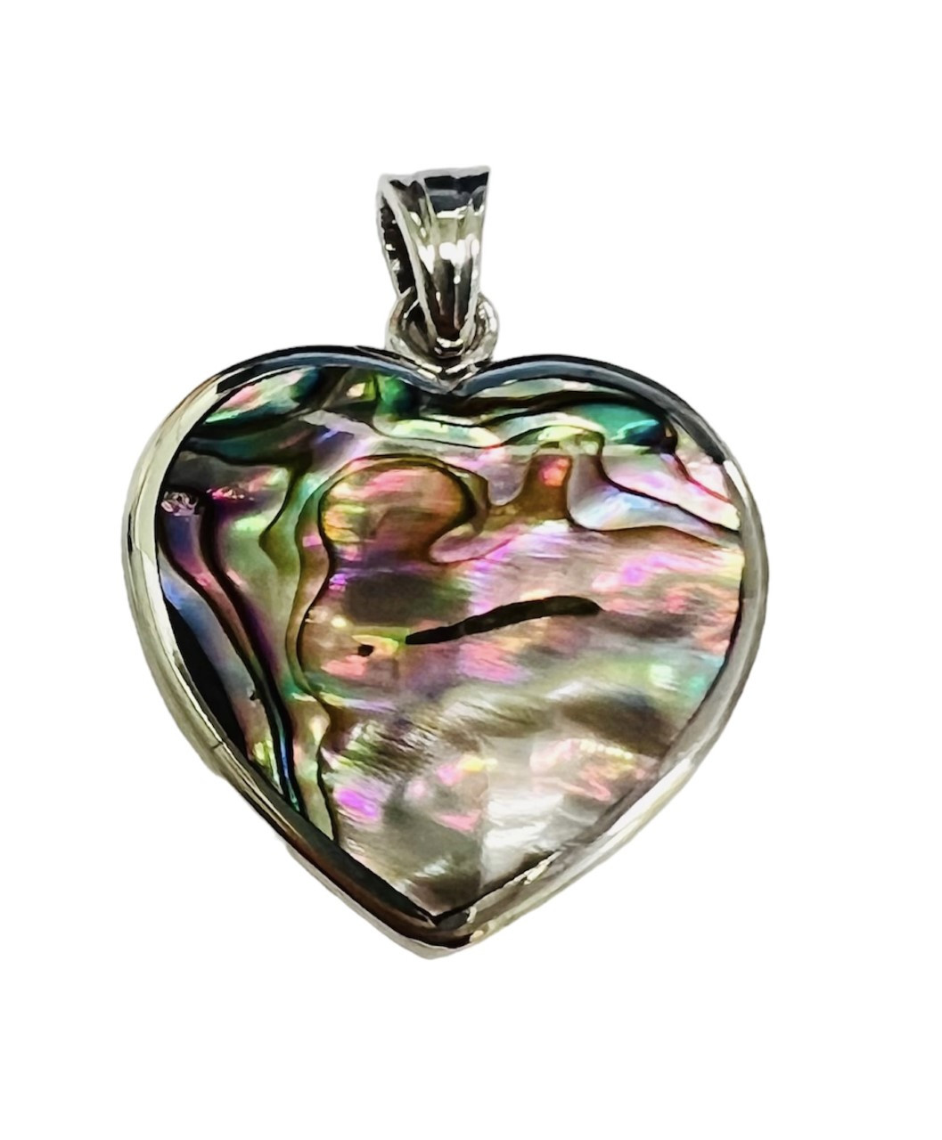 Abalone Heart Necklace Handmade in Sterling Silver 925 With Beautiful Heart  Shape Abalone Shell With the Colors of a Rainbow - Etsy