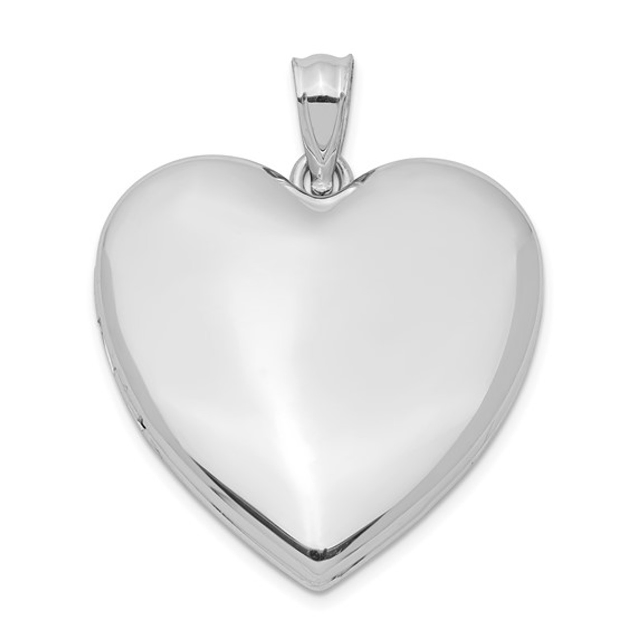 Engraved Heart Locket Necklace in Sterling Silver