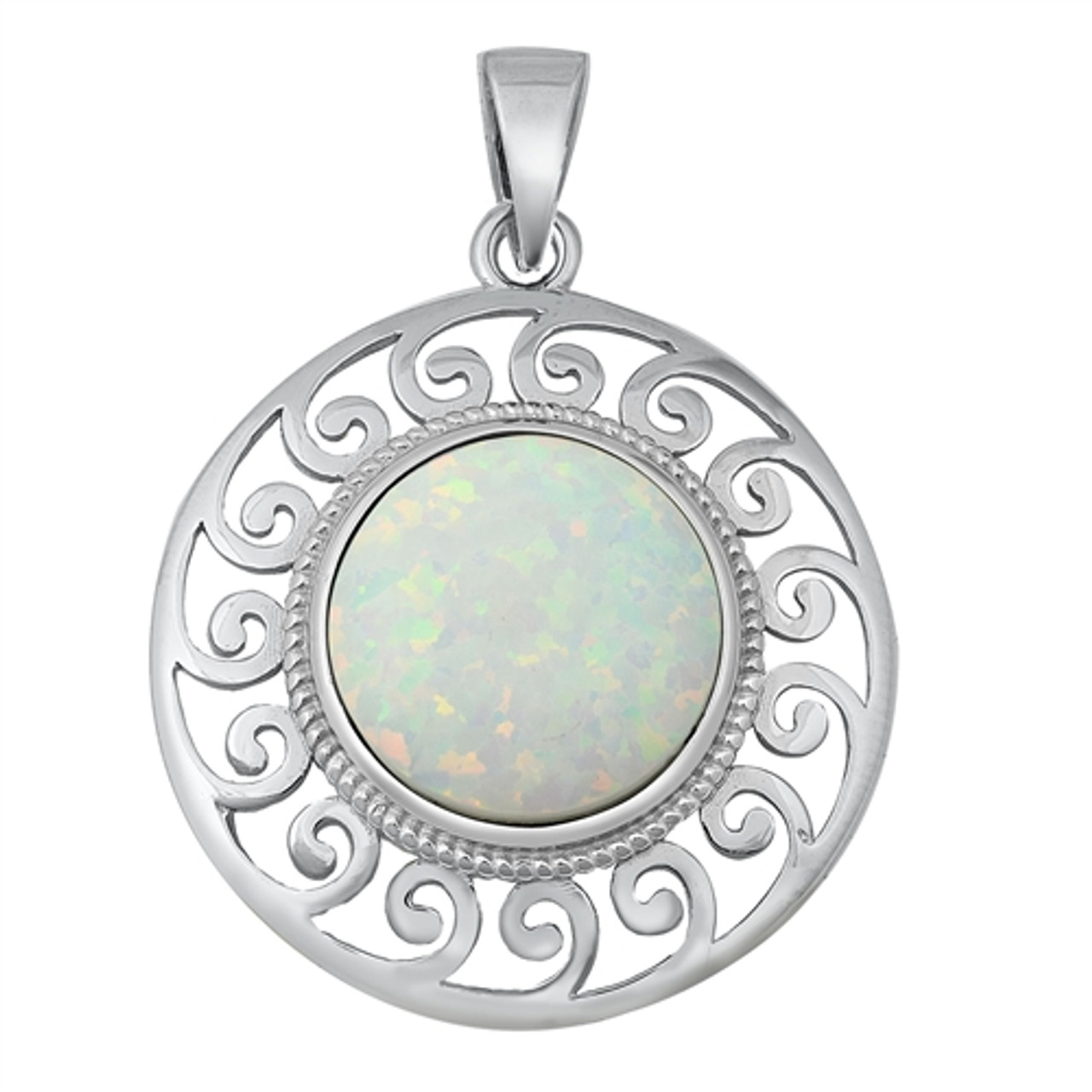 lab opal pendant