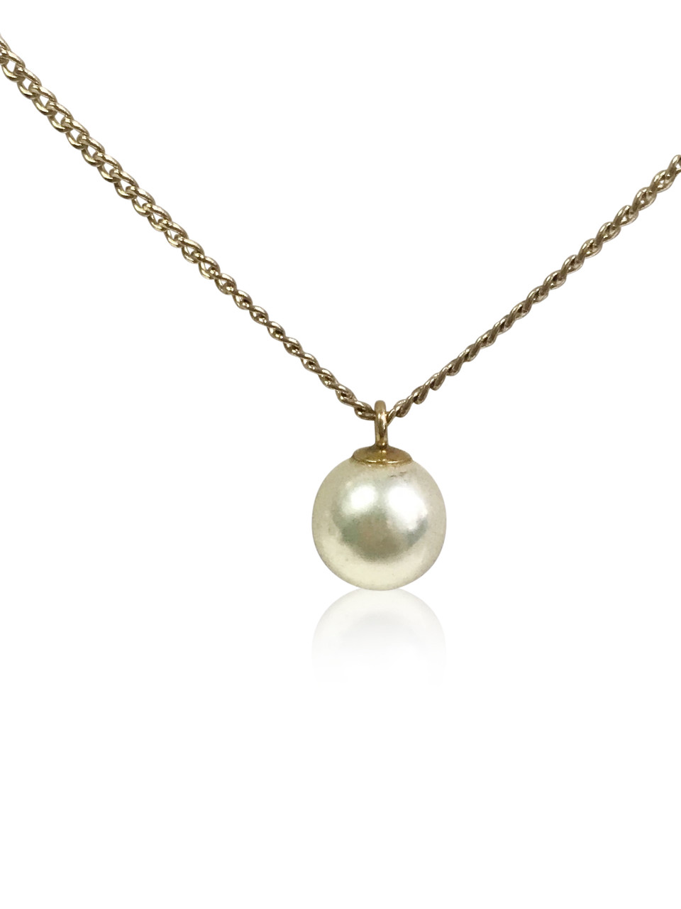 14 K Yellow Gold Solitaire Cultured 