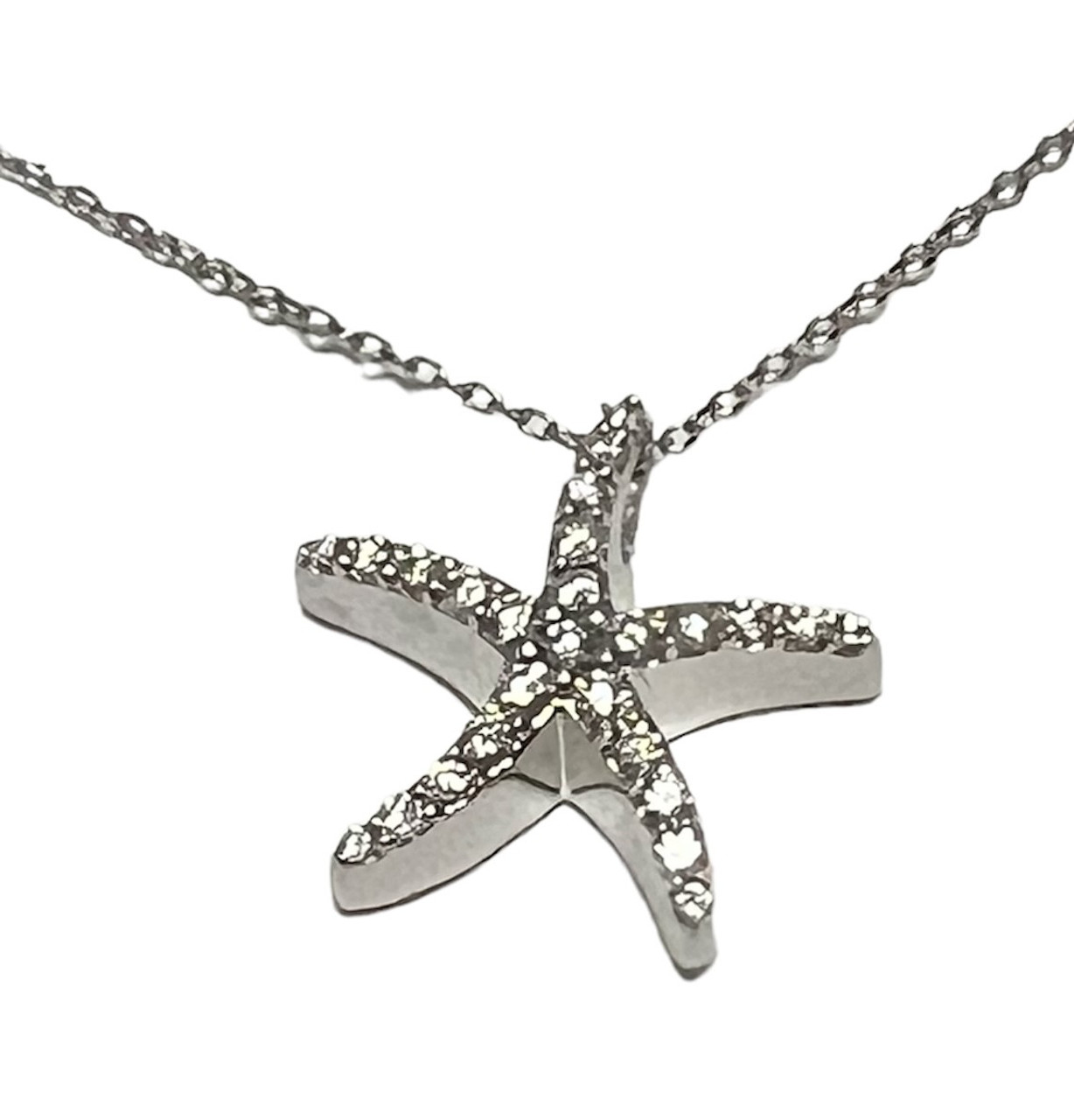 Diamond Starfish Pendant - Cedar Chest Sanibel