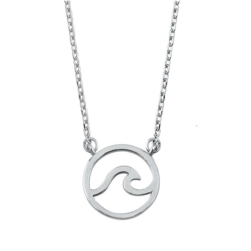 Sterling Silver Wave Necklace NP7482 | Silver CIty Sarasota