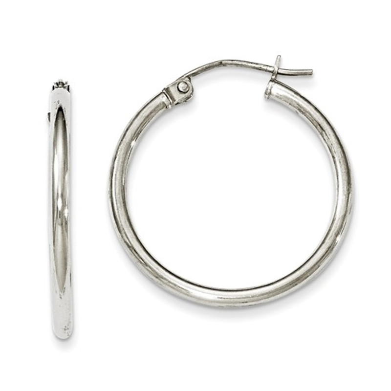 Silver Hoop Earrings QE800 | Silver City Sarasota