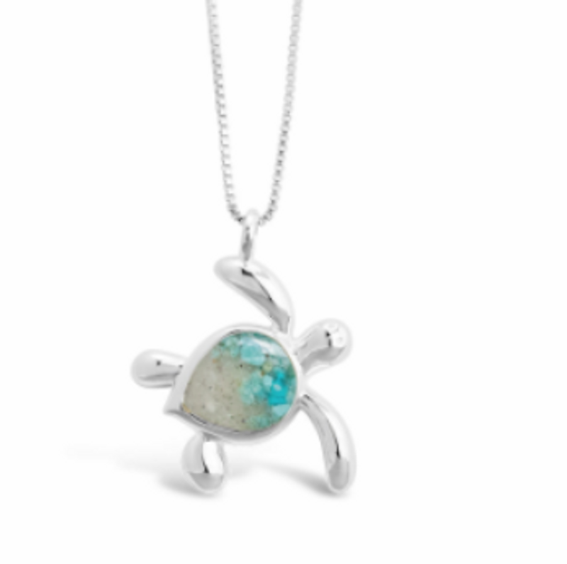 Steven Douglas Mother And Baby Swimming Sea Turtles, Sterling Silver/14K |  Island Sun Jewelry Beach Haven NJ