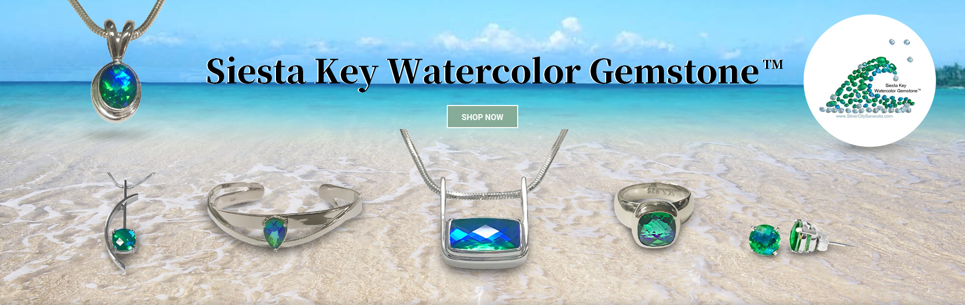Silver City Sarasota, Home of the Siesta Key Watercolor Gemstone and