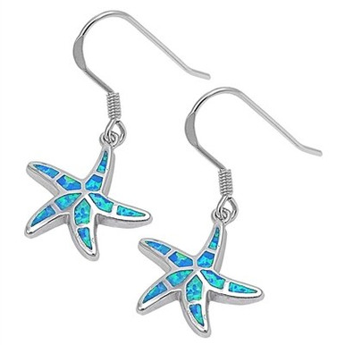 Sterling Silver Blue Lab Opal Starfish Earings 0PB334 | Silver City ...