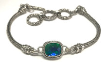 Sterling Silver and SK Watercolor Gemstone (TM) Bracelet SKB24 available at Silver City Sarasota.