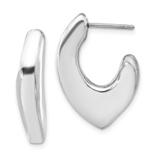 Silver Modern Post Hoop Earring 10327 available at Silver City Sarasota.