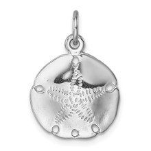 Silver Polished Sand Dollar Pendant Charm. Chain Sold Separately LP731 available at Silver City Sarasota.