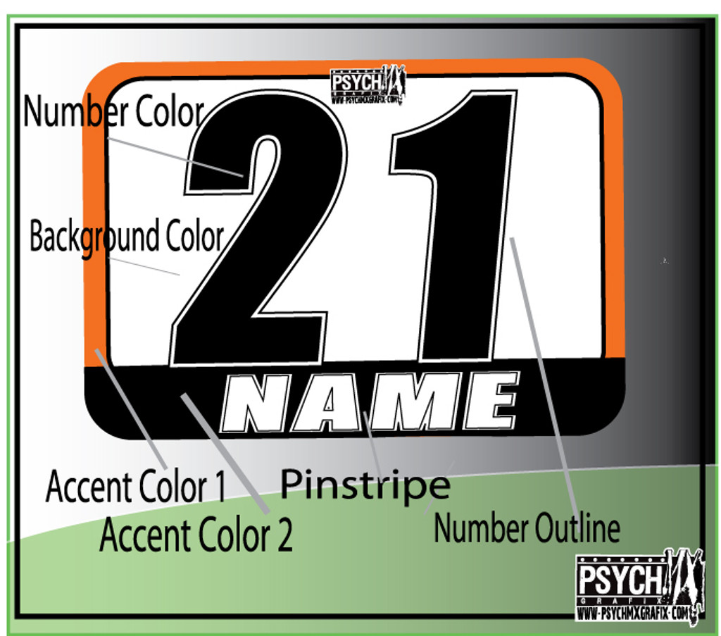 ATV Quad Number Graphics - PsychMxGrafix - Customized Number Plate Graphics / Decals / Stickers - wwww.psychmxgrafix.com