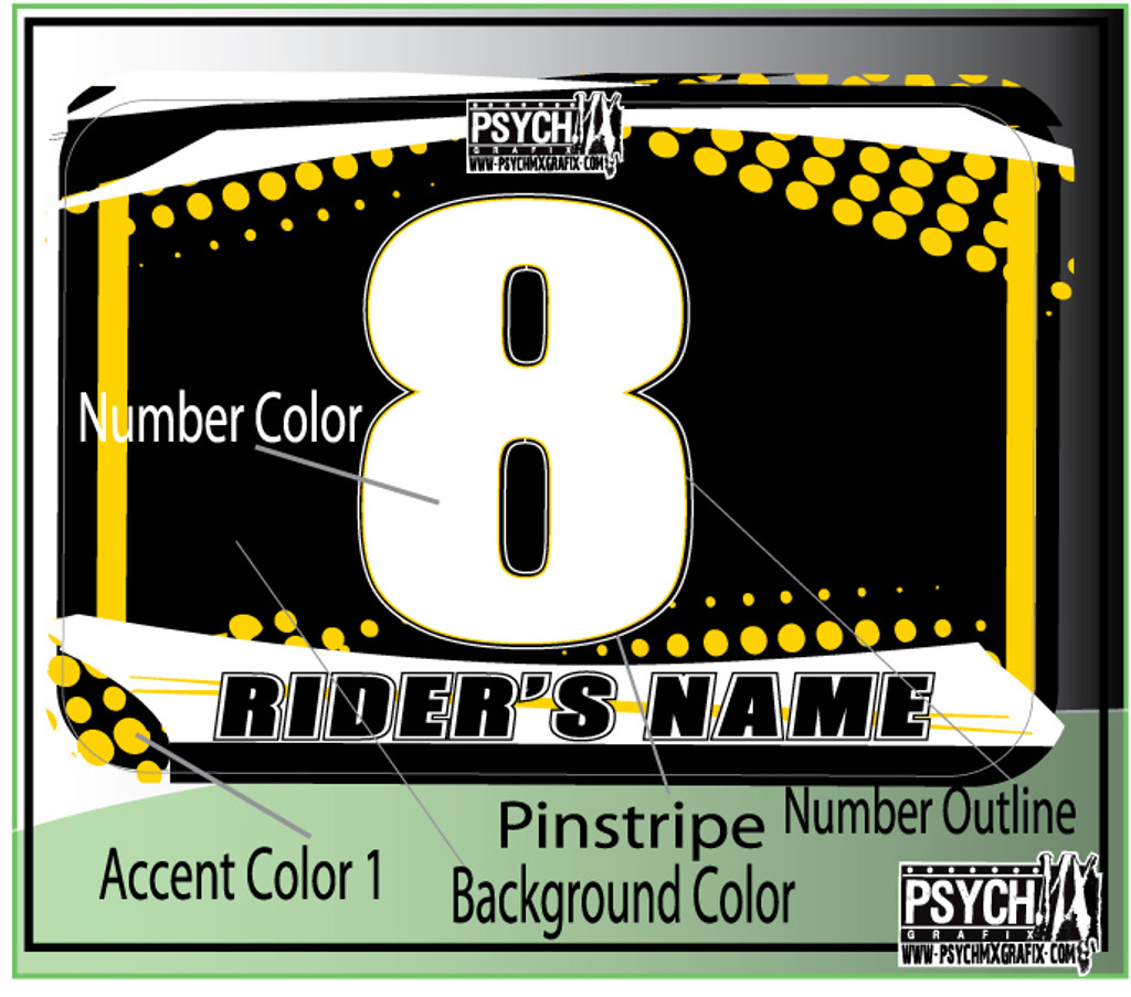 ATV Quad Number Graphics - PsychMxGrafix - Customized Number Plate Graphics / Decals / Stickers - wwww.psychmxgrafix.com