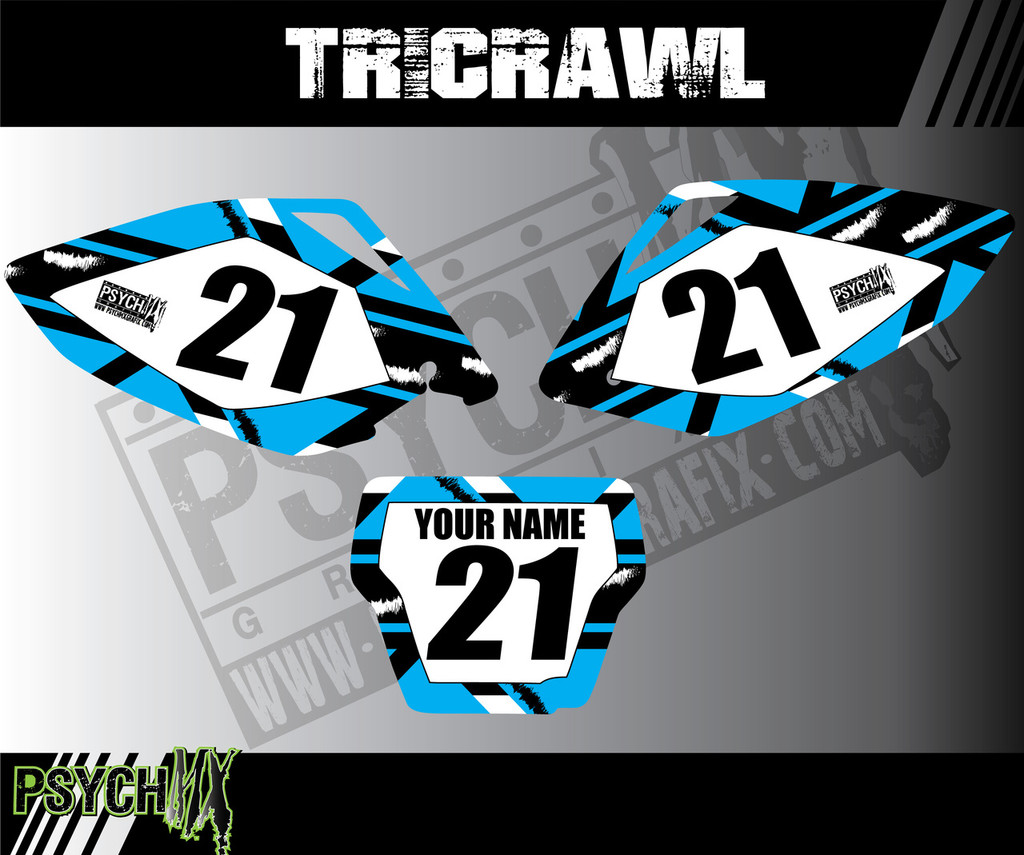 Dirt Bike Number plates, Tricrawl Design