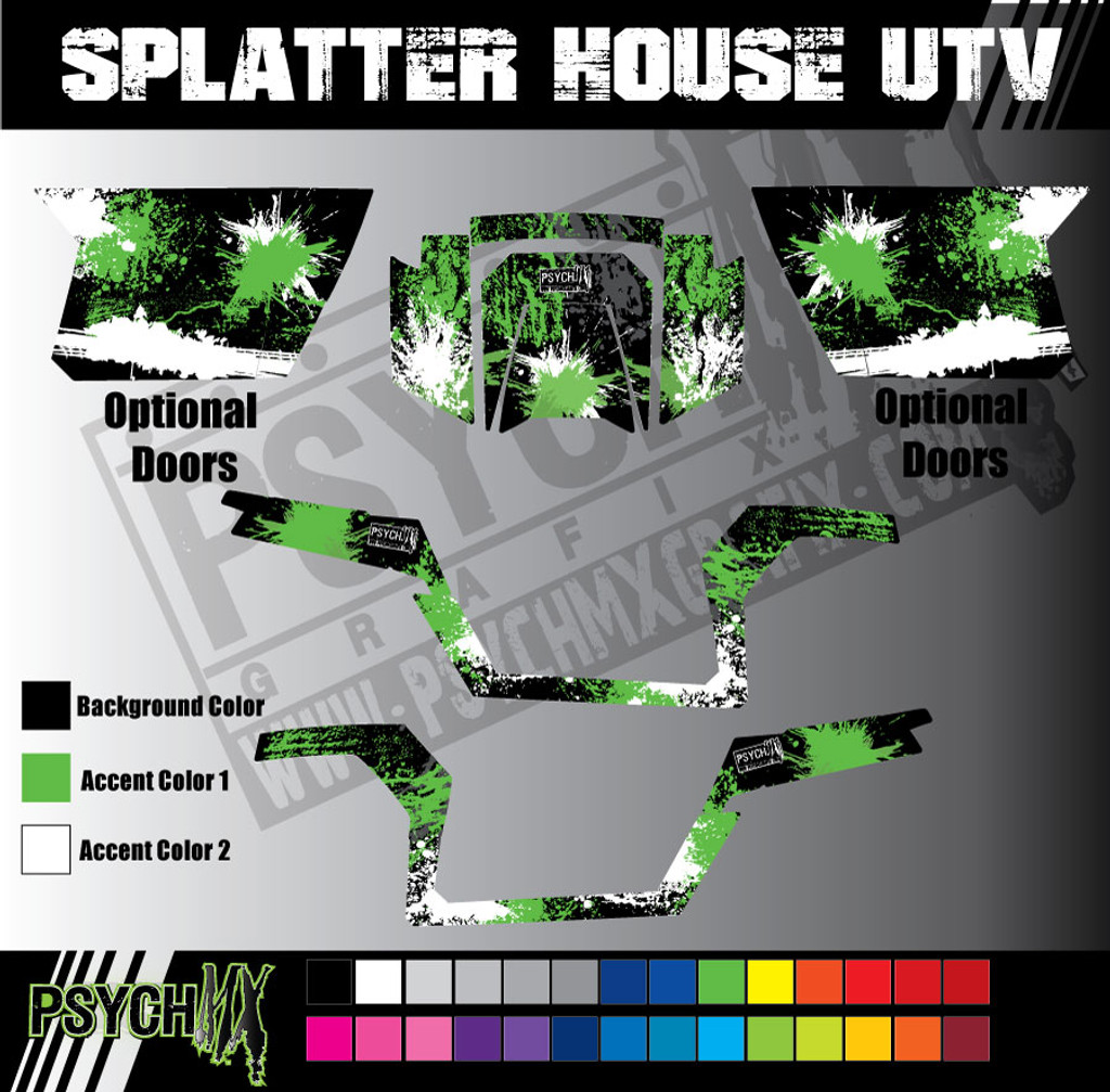 Splatter House Design for Side by Side UTV Graphics, UTV Graphics
