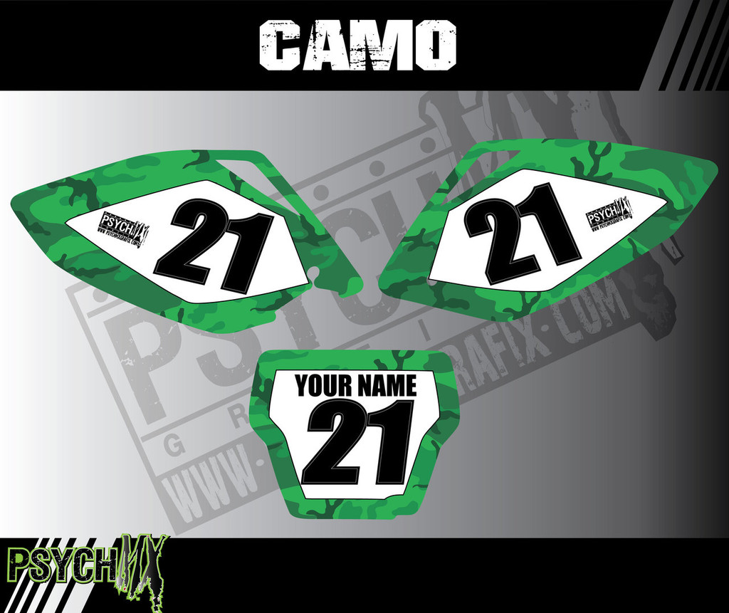 Dirt Bike Number Plates, CAMO design