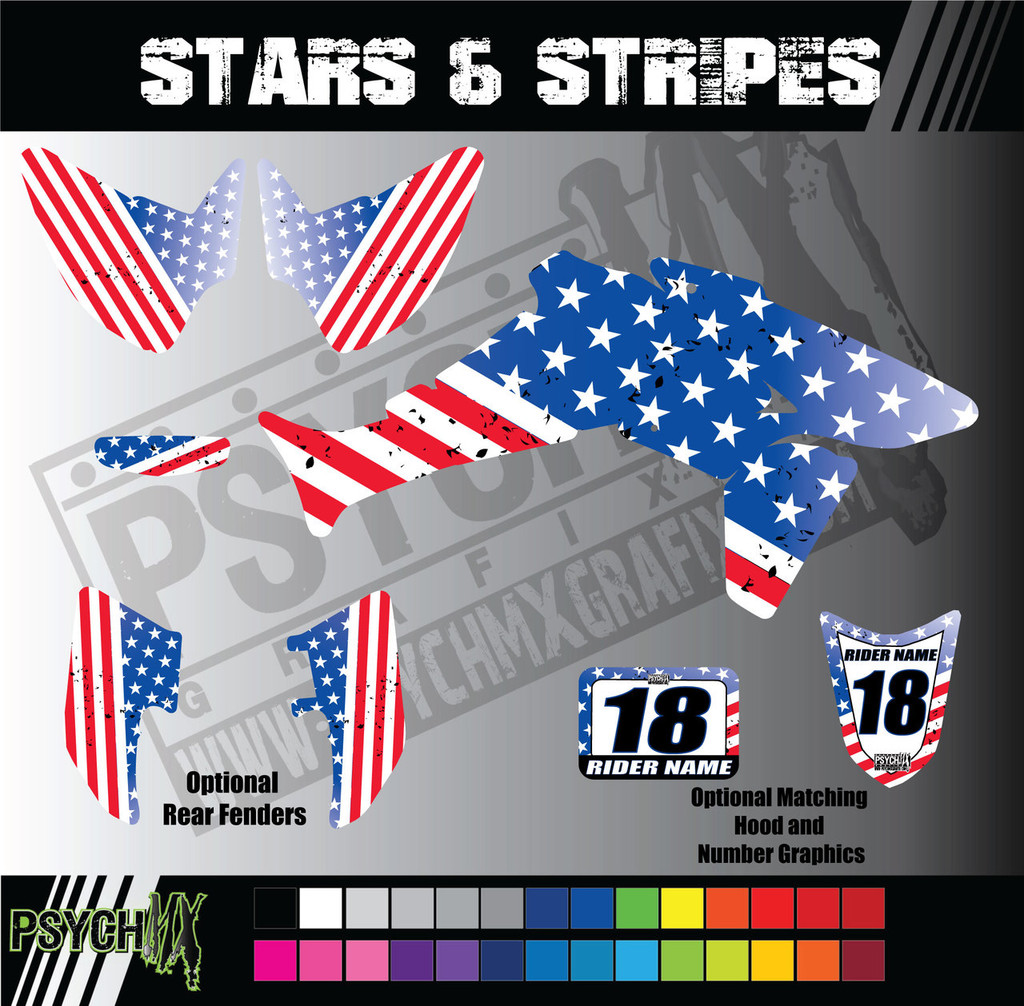 ATV Full Graphics Kit | Stars & Stripes
