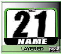 ATV Number Graphics | Layer Design | Green/White/Black