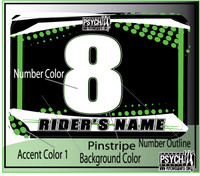 ATV Number Graphics | Psych Design | Kawi Green/Black