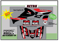 ATV Semi Custom Graphics - Retro Vintage Black Red & White