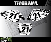 Dirt Bike Number plates, Tricrawl Design