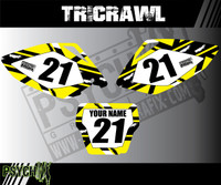 Dirt Bike Number plates, Tricrawl Design