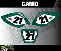 Dirt Bike Number Plates, CAMO design